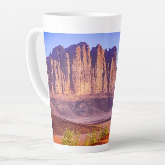 Wadi Rum woestijn in Jordanië, Vakantie Latte Mok (Linkerhoek)