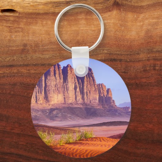 Wadi Rum woestijn in Jordanië, Vakantie Sleutelhanger (Achterkant)