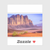Wadi Rum woestijn in Jordanië, Vakantie Sticker (Vel)