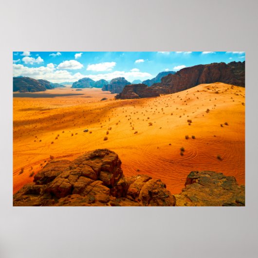 Wadi Rum woestijn, Jordandesert, wadi, rum, jordan Poster (Voorkant)