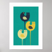 Wading Birds - mid-eeuwse modern / minimalistisch Poster (Voorkant)