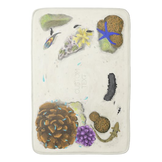 Wading the Barrier Reef - Aangepaste tekst Painter Badmat (Voorkant Verticaal)