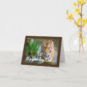 Wading Tiger Vaderdag Kaart (Gele Bloem)