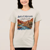 Wadit Modoun Vallei-erfgoed Amazigh Tri-Blend Shirt (Voorkant)