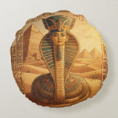 Wadjet – Ägyptische Schlangengöttin´4 Rond Kussen (Achterkant)