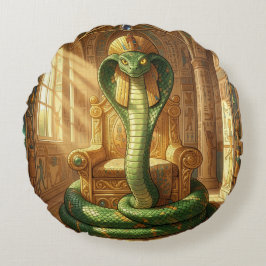 Wadjet – Ägyptische Schlangengöttin´5 Rond Kussen