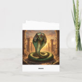 Wadjet – Ägyptische Schlangengöttin´6 Feestdagen Kaart (Achterkant)