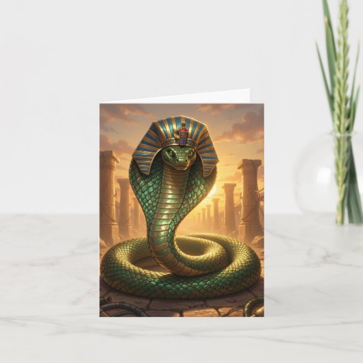 Wadjet – Ägyptische Schlangengöttin´6 Feestdagen Kaart (Voorkant)