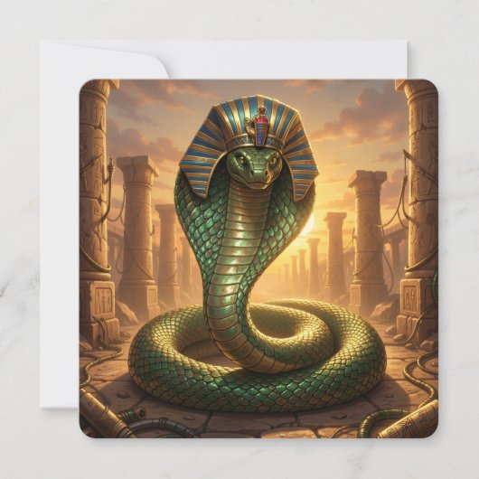 Wadjet – Ägyptische Schlangengöttin´6 Feestdagenkaart (Voorkant)