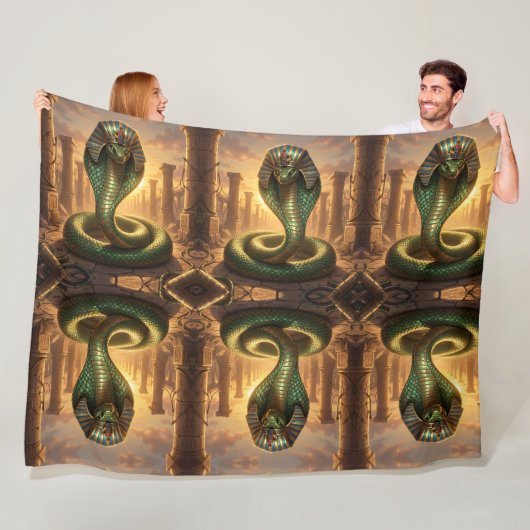 Wadjet – Ägyptische Schlangengöttin´6 Fleece Deken (In situ)