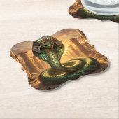 Wadjet – Ägyptische Schlangengöttin´6 Kartonnen Onderzetters (Gekanteld)