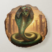 Wadjet – Ägyptische Schlangengöttin´6 Rond Kussen (Achterkant)