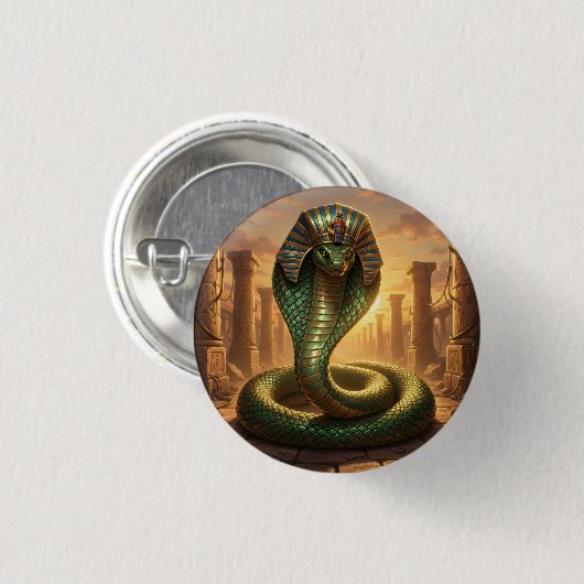 Wadjet – Ägyptische Schlangengöttin´6 Ronde Button 3,2 Cm (Voorkant /achterkant)