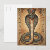 Wadjet – Ägyptische Schlangengöttin´7 Feestdagenkaart (Voorkant / Achterkant)