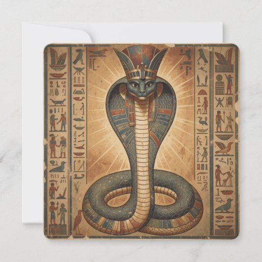 Wadjet – Ägyptische Schlangengöttin´7 Feestdagenkaart (Voorkant)