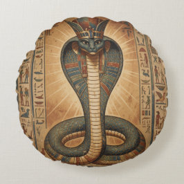 Wadjet – Ägyptische Schlangengöttin´7 Rond Kussen