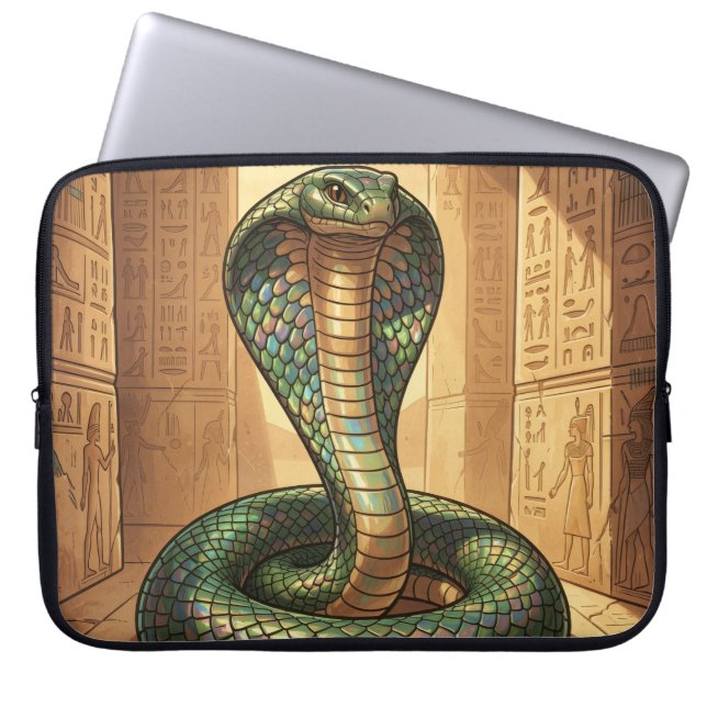 Wadjet – Ägyptische Schlangengöttin Laptop Sleeve (Voorkant)