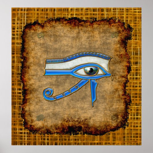 Wadjet Ancient Egyptian Eye of Prophecy Art Poster (Voorkant)