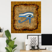 Wadjet Ancient Egyptian Eye of Prophecy Art Poster (Thuiskantoor)