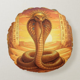 Wadjet – Egyptian Cobra Goddess´1 Rond Kussen