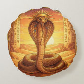 Wadjet – Egyptian Cobra Goddess´1 Rond Kussen (Achterkant)