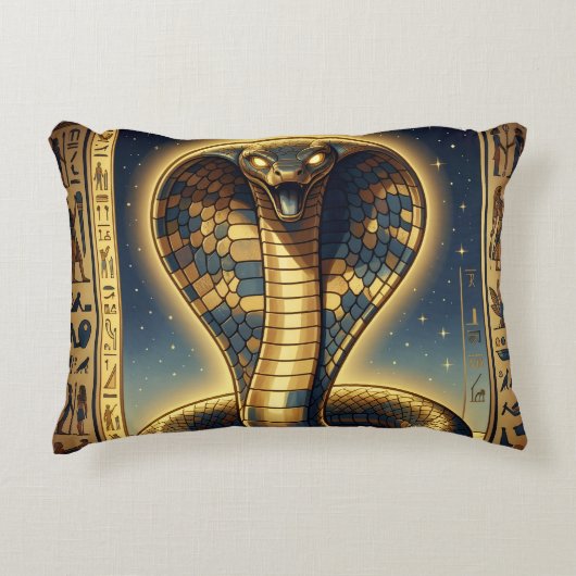 Wadjet – Egyptian Cobra Goddess´3 Accent Kussen (Voorkant)