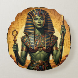 Wadjet – Egyptian Cobra Goddess´4 Rond Kussen