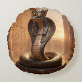 Wadjet – Egyptian Cobra Goddess´5 Rond Kussen