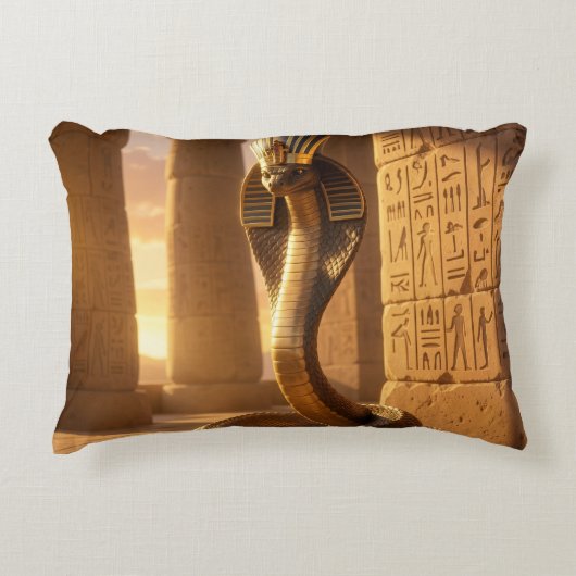 Wadjet – Egyptian Cobra Goddess´6 Accent Kussen (Voorkant)