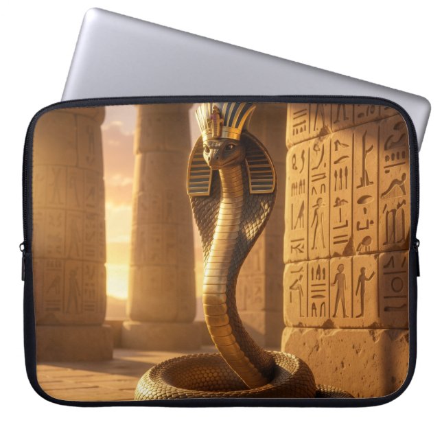 Wadjet – Egyptian Cobra Goddess´6 Laptop Sleeve (Voorkant)