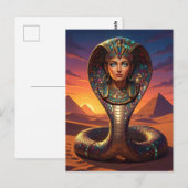 Wadjet – Egyptian Cobra Goddess´7 Briefkaart (Voorkant / Achterkant)