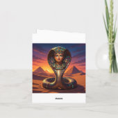 Wadjet – Egyptian Cobra Goddess´7 Feestdagen Kaart (Achterkant)