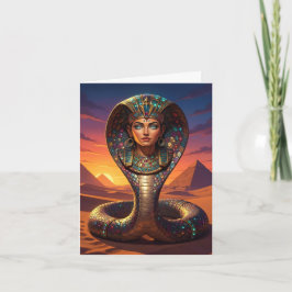 Wadjet – Egyptian Cobra Goddess´7 Feestdagen Kaart