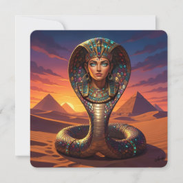 Wadjet – Egyptian Cobra Goddess´7 Feestdagenkaart