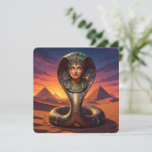 Wadjet – Egyptian Cobra Goddess´7 Feestdagenkaart (Staand voorkant)