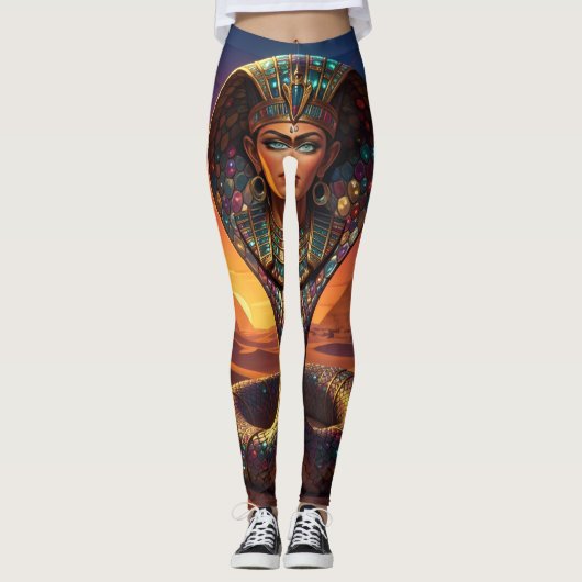 Wadjet – Egyptian Cobra Goddess´7 Leggings (Voorkant)
