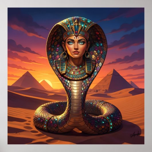 Wadjet – Egyptian Cobra Goddess´7 Poster (Voorkant)
