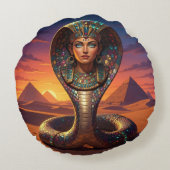 Wadjet – Egyptian Cobra Goddess´7 Rond Kussen (Achterkant)