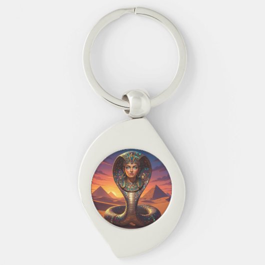 Wadjet – Egyptian Cobra Goddess´7 Sleutelhanger (Voorkant)