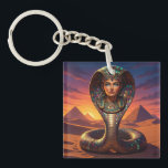 Wadjet – Egyptian Cobra Goddess´7 Sleutelhanger<br><div class="desc">Wadjet is a cobra goddess in Egyptian mythology and a protector of the pharaoh and Lower Egypt. She represents protection,  power,  and royal authority.</div>