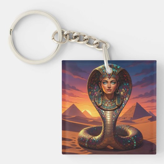 Wadjet – Egyptian Cobra Goddess´7 Sleutelhanger (voorkant)