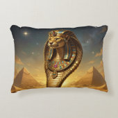 Wadjet – Egyptian Cobra Goddess Accent Kussen (Voorkant)