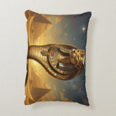 Wadjet – Egyptian Cobra Goddess Accent Kussen (Achterkant (Verticaal))