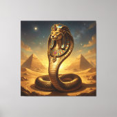 Wadjet – Egyptian Cobra Goddess Canvas Afdruk (Voorkant)