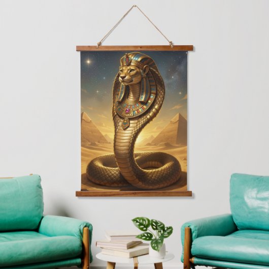 Wadjet – Egyptian Cobra Goddess Hangend Wandkleed (Woonkamer)