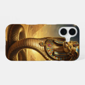 Wadjet – Egyptian Cobra Goddess iPhone 16 Hoesje (Achterkant horizontaal)