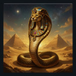 Wadjet – Egyptian Cobra Goddess Perfect Poster<br><div class="desc">Wadjet is a cobra goddess in Egyptian mythology and a protector of the pharaoh and Lower Egypt. She represents protection,  power,  and royal authority.</div>