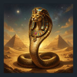 Wadjet – Egyptian Cobra Goddess Poster<br><div class="desc">Wadjet is a cobra goddess in Egyptian mythology and a protector of the pharaoh and Lower Egypt. She represents protection, power, and royal authority.</div>