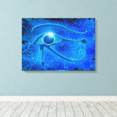 WADJET EYE HORUS Blue Fantasy Print (Insitu (Houten vloer))
