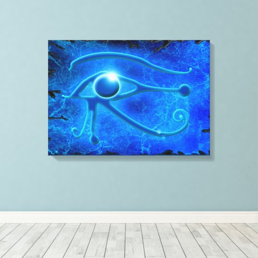 WADJET EYE HORUS Blue Fantasy Print (Insitu (Houten vloer))